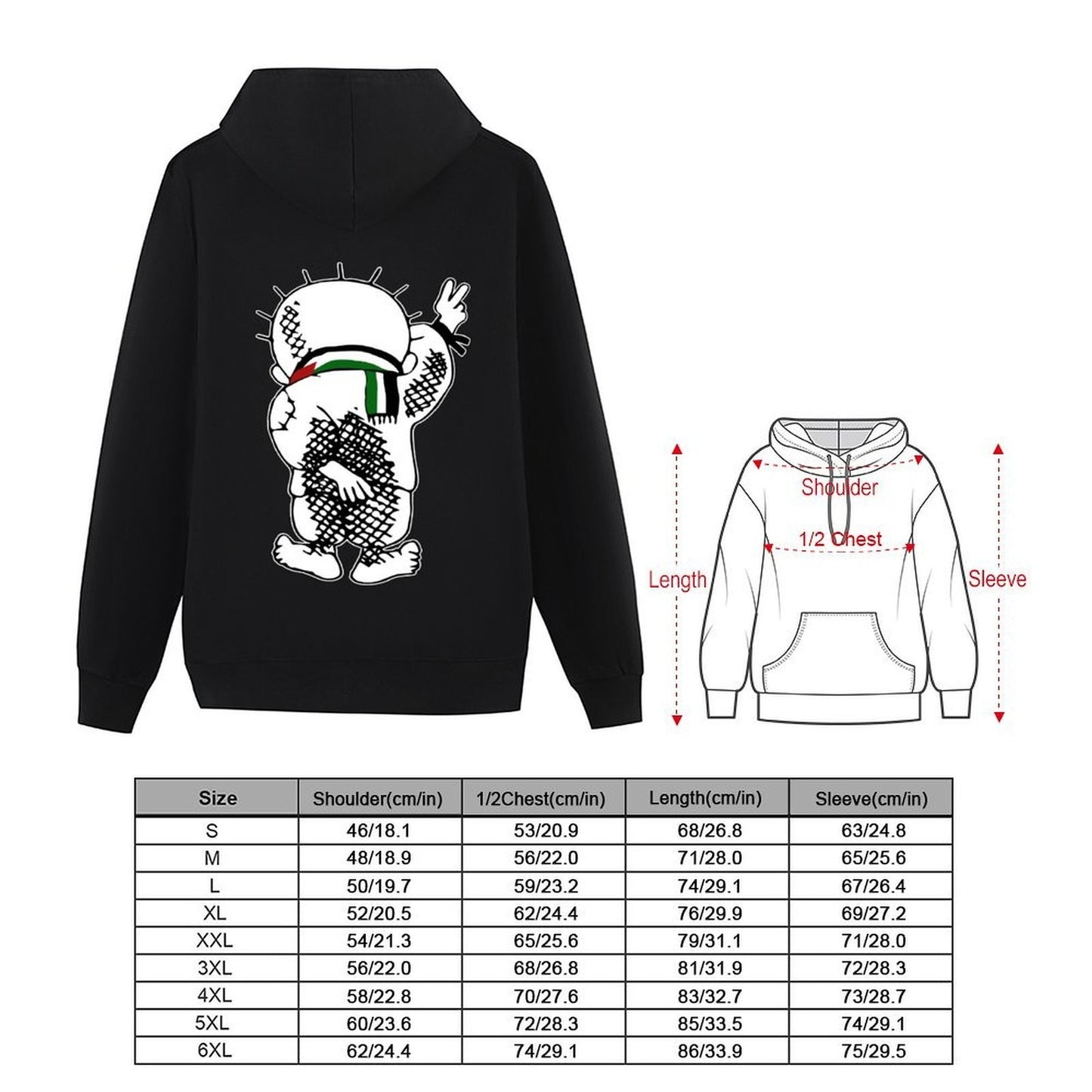 Handala Hoodie men's autumn clothes men's clothing hooded shirt male clothes hoodie men