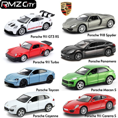 1/36 Porsche 911 GT3 918 Spyder Taycan Carro de Brinquedo de Corrida Modelo RMZ CiTY Metal Fundido Miniatura Coleção Presente Para Meninos Crianças