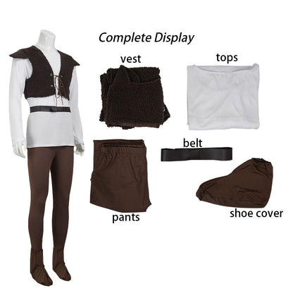 Shrek Cosplay Costumes Green Hat Shrek Top Leather Vest Pants for Men Performance Role Play Halloween Carnival Party Outfits