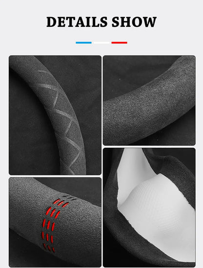 Capas para Volante de Carro Couro Bovino Camurça Capa de Volante Universal 37-38cm Respirável Acessórios para Carro