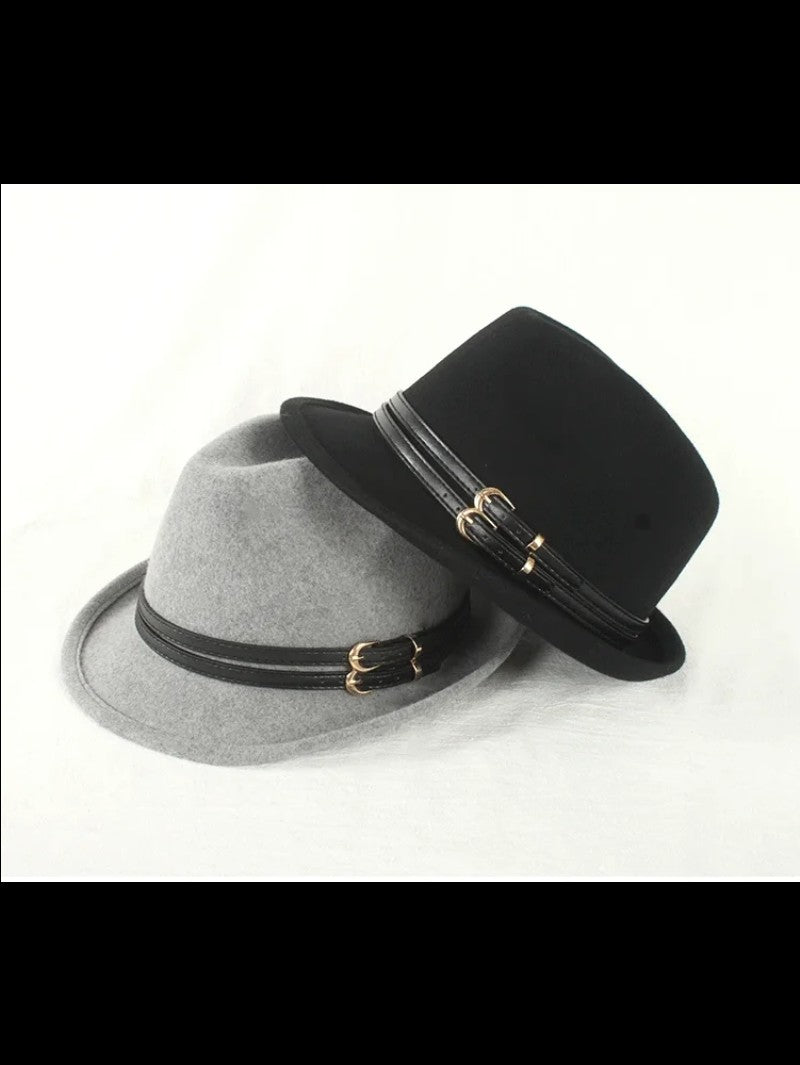 Outono Inverno Nova Moda Lã Feltro Chapéu Versão Coreana Boina Retrô Elegante Senhoras Chapéu de Jazz Aba Larga para Mulheres??
