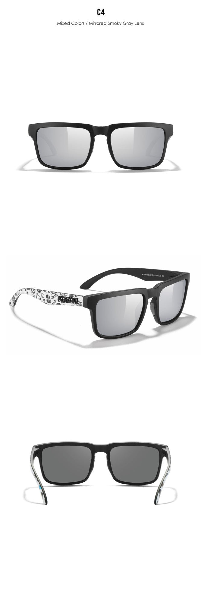 KDEAM PLUS Size Fishing Sunglasses Men 64mm Width Larger Size Polarized Sunglasses For Driving Night Vision Goggles