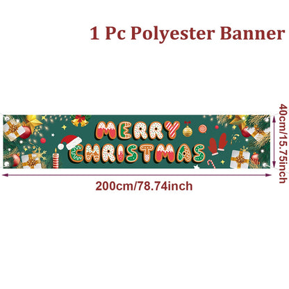Christmas Outdoor Banner Merry Christmas Decorations For Home 2025 Outdoor Decor Xmas Navidad Noel Natal Happy New Year 2026