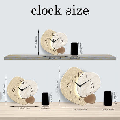 Modern Simple Wall Clock, Silent Quartz Clock, Bedroom Clock Living Room Sofa Background Decoration Wall Clock, No Battery
