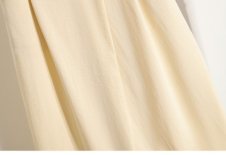 Summer Women Plus Size Skirt 2025 New High Waist Irregular Mid Long Skirt Woman Elastic Waist A Line Pleated Big Size Skirts