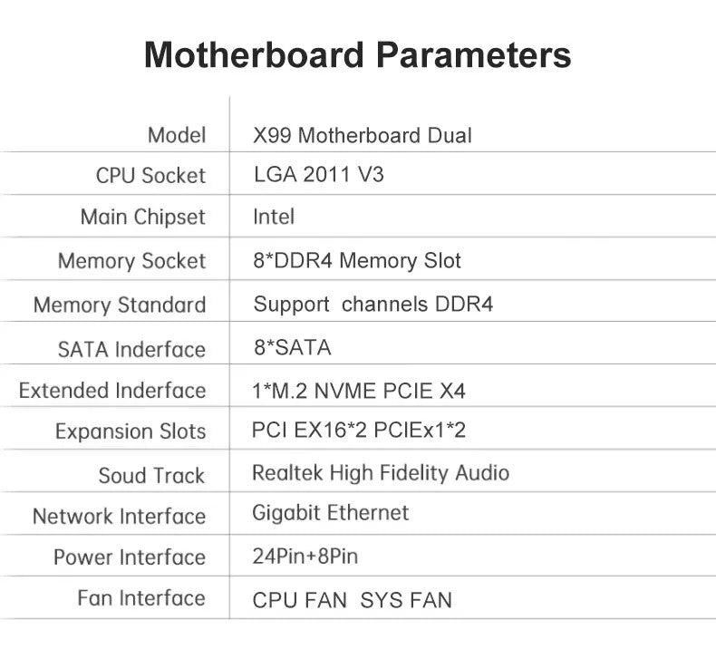 MOUGOl X99 Dual CPU Gaming Motherboard DDR4 M.2 NVME USB3.0 E-ATX LGA2011-3 Support Xeon E5 2680 V4 CPU Server Motherboard