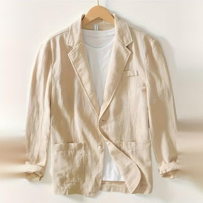 WVGA Spring Autumn New Man Tide Turn-Down Collar Suit Jacket Niche Chic Casual Pocket Cotton Long Sleeved Blazers Ins Y2K W14142