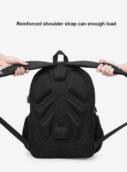 Mochila Masculina Antifurto Impermeável para Notebook de 17 polegadas com Carregamento USB, Mochila de Viagem de Negócios e Escolar Masculina