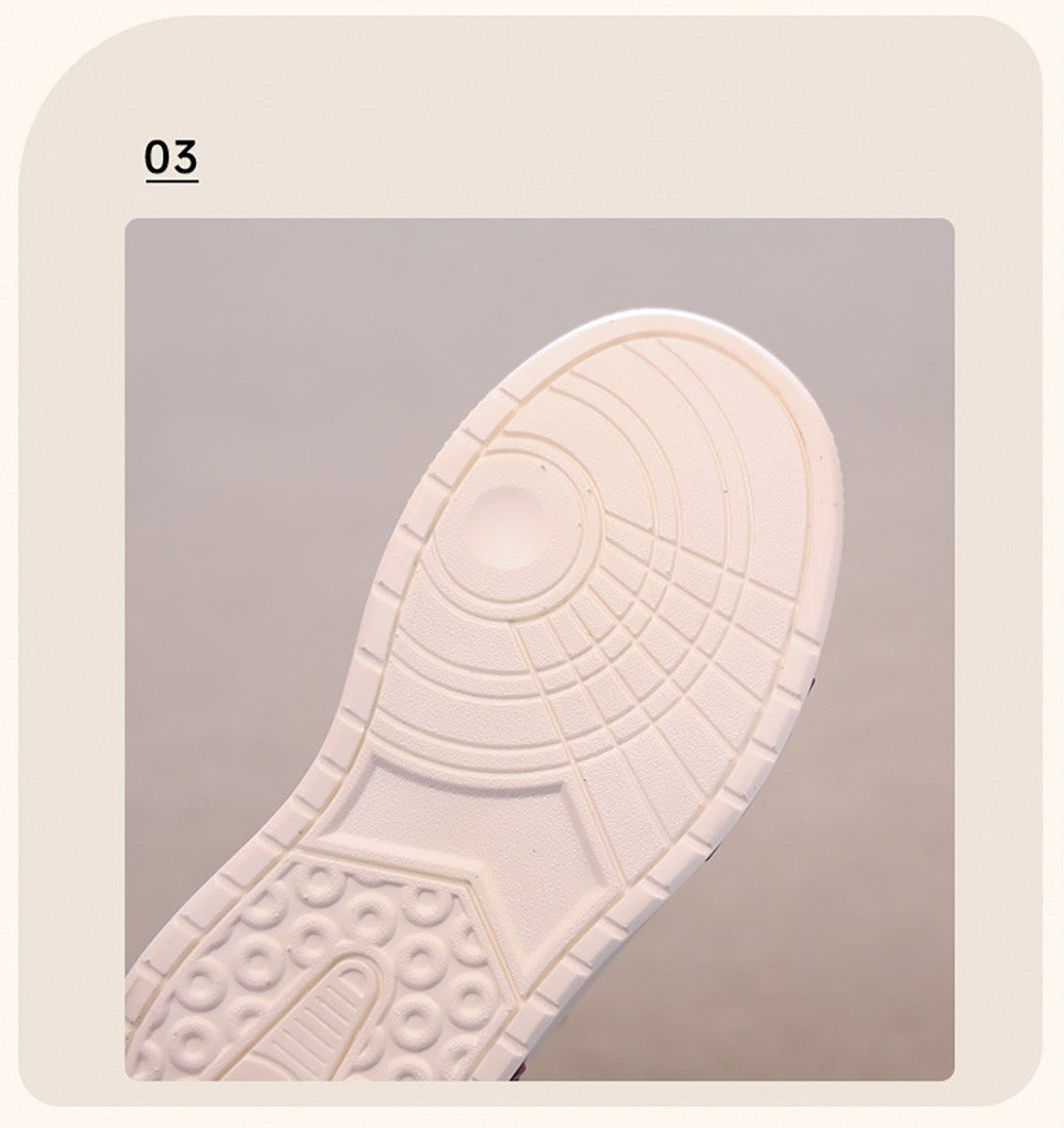 PU Leather Sport Shoes For Children 2025 Trend Fashion Teenager Girl's Sneakers Anti-slippery Kid's Tennis Shoes Running Shoes