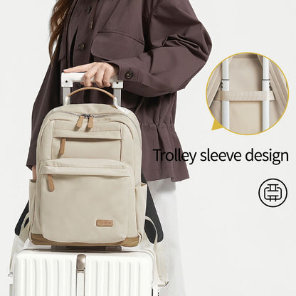 LEFF Women Backpack High Quality Large Capacity Laptop Backpacks Trendy Female Commuting Backpack Waterproof Outdoor Travel Bags