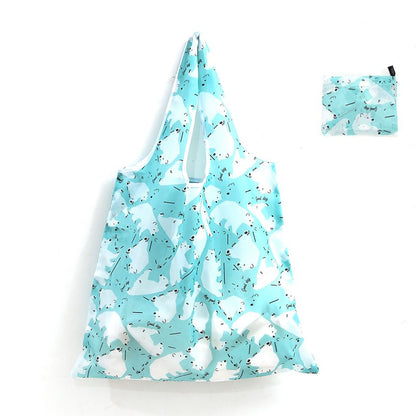 Reusable Shopping Large Bag Foldable Eco Tote With Pouch For Grocery Gym Office Supplies Beach Gear School Toys Storage Bags