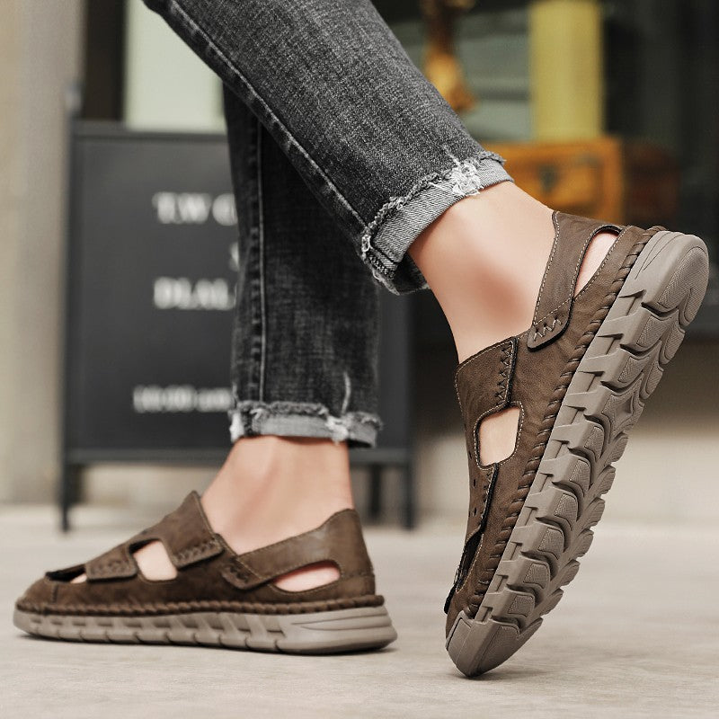 New Summer Outdoor Sandals for Men Luxury Brand Beach Shoes Anti-Slip Man Hiking Sandals Hollow Out Shoes Quick Dry Mens Sandaly