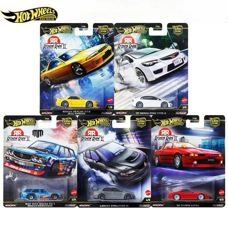 Hot Wheels Premium 2025 FPY86 Ronin Run 2, Japan Historics 5 Car Culture, Modelo Diecast Escala 1:64, Brinquedos Colecionáveis de Presente para Crianças