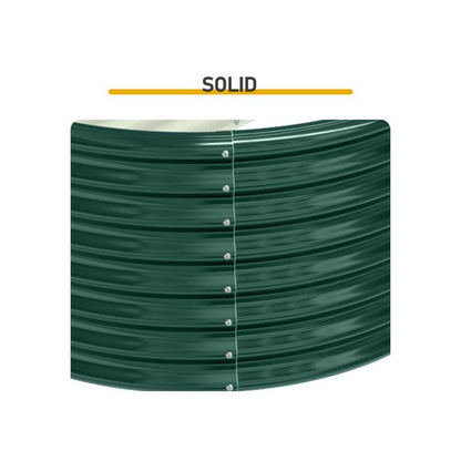 8x4x2ft Oval Galvanized Metal Raised Garden Bed Planter for Veggies, Fruits & Flowers, Green Outdoor Gardening Box