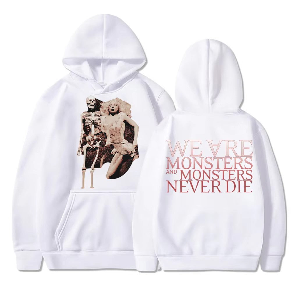 Lady Gaga The Mayhem Ball Tour Retro Print hoodie Gothic Hip-hop trendy autumn/winter men's hoodie