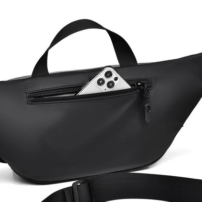 Men Multifunctional Chest Bag Solid Color New Messenger Bag Versatile Portable Shoulder Bag Large Capacity Crossbody Bag