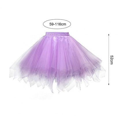 Women's Tulle Skirt 1950s Vintage Skirts Adult Ballet Crinoline Tulle Skirt Fluffy Princess Petticoat Underskirt Dancing Dress