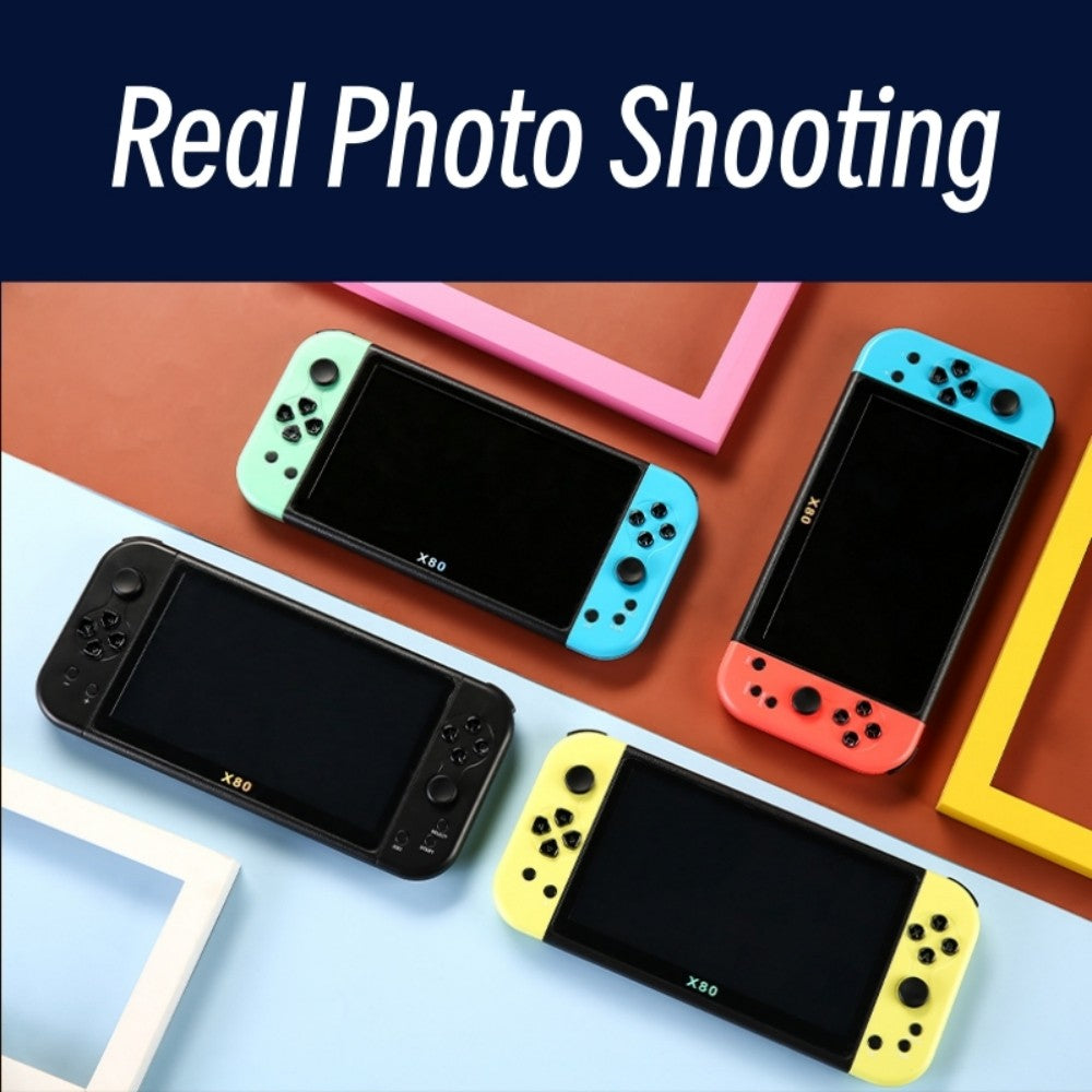 10000 Free Games X80 Portable Game Console 7 Inch Screen Handheld Game Player 16GB For PS1/MAME Retro Arcade Game Support TV Out