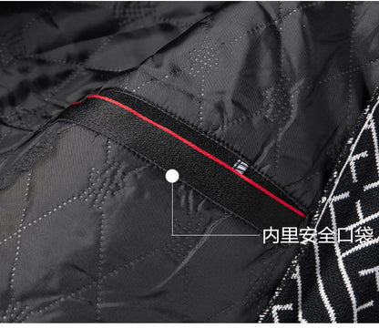 High-quality men's fashionable, stylish, versatile, trendy and casual autumn and winter woolen overcoat with a scarf