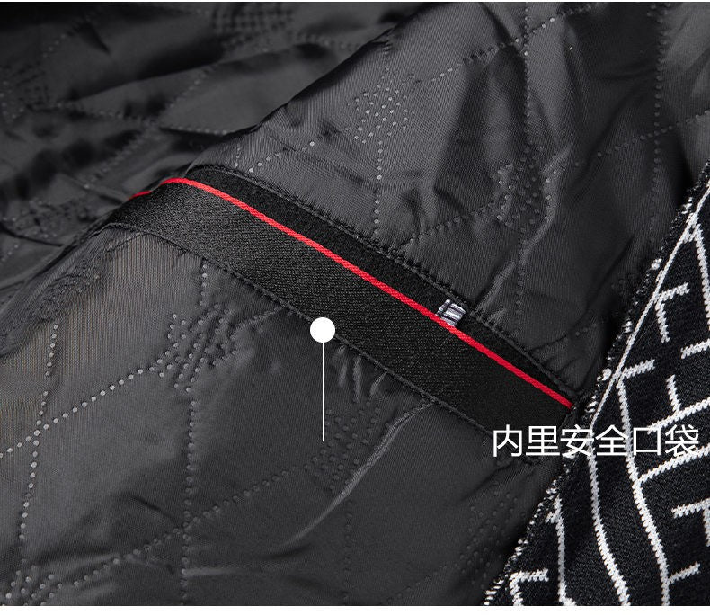 High-quality men's fashionable, stylish, versatile, trendy and casual autumn and winter woolen overcoat with a scarf