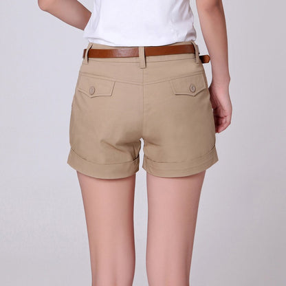 New Women'S Summer Thin Casual Pure Color Shorts Korean Fashion And Versatile Comfortable Slimming Pure Cotton 3-Point Pants