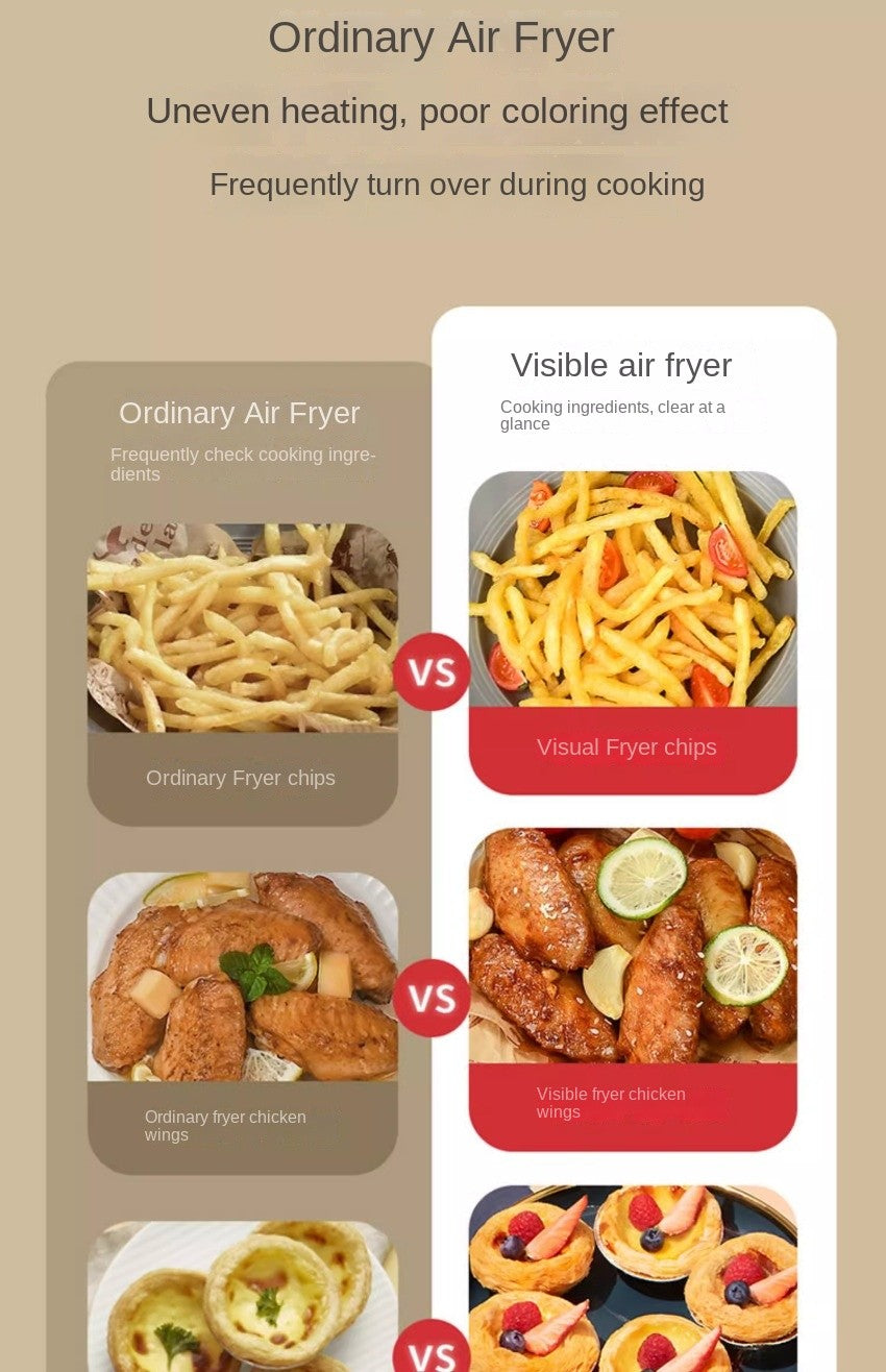 Flip-free air fryer double-layer fryer household large-capacity electric fryer fully automatic French fries machine