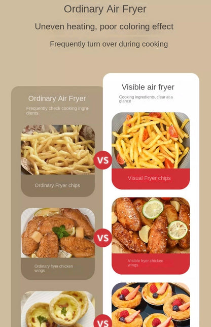 Flip-free air fryer double-layer fryer household large-capacity electric fryer fully automatic French fries machine