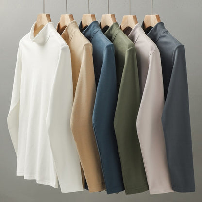 DUKEEN Dralon Mock-Neck Undershirts for Men Winter Long-Sleeve Warm Solid Color Thermal Underwear Top Heavyweight Men's Clothing