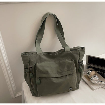Stylish Nylon Canvas Shoulder Bag for Women Spacious Top Handle Bag Tote Casual  Comfortable and Versatile Texture Commuter Bag