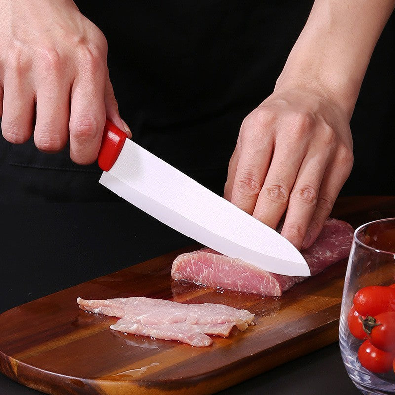 Faca de Cerâmica 4 5 6 Polegadas Conjunto de Facas de Cozinha Lâmina Branca Chef Utilitária Descascar Vegetais Fatiar Facas de Cerâmica Acessórios de Cozinha