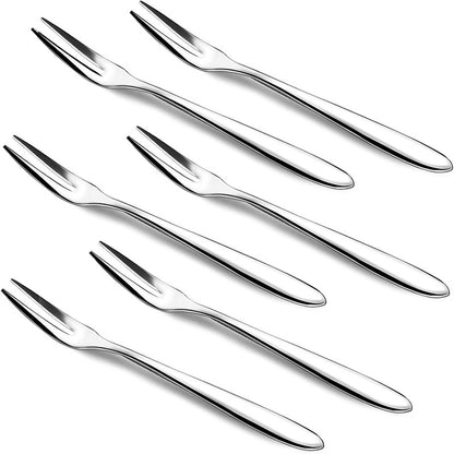 Garfo de Frutas em Aço Inoxidável 6 Peças com Caixa de Armazenamento, 13cm, Garfos de Sobremesa, Bolo, Salada, Garfos de Degustação, Aperitivo, Coquetel, Utensílios de Mesa