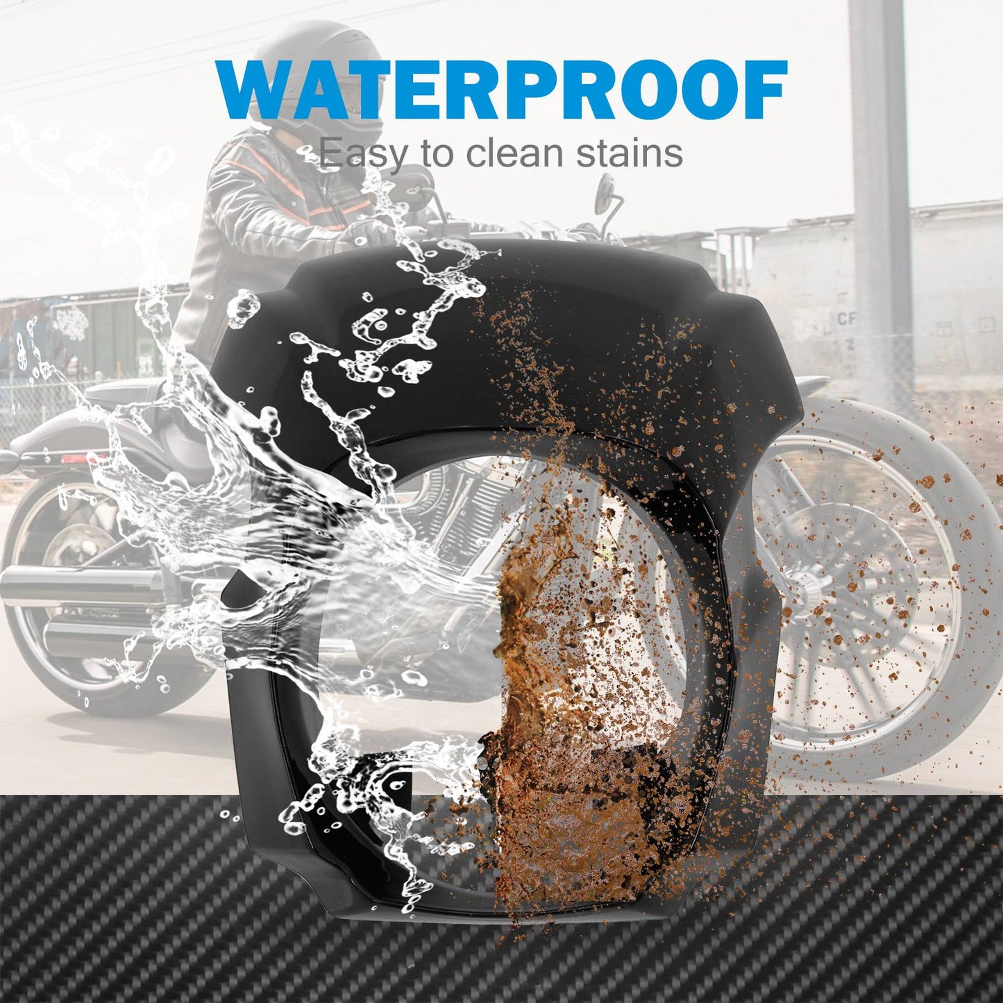 Capa Carenagem Farol Dianteiro Brilho Preto/Preto Fosco Para Harley Softail Breakout FXBRS FXBR Modelos 2018-2022 2023