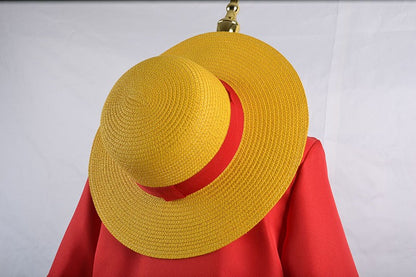 Anime Piece Pirate Luffy Cosplay Costumes Monkey D Sun God Two Years Later Cos Adult Kids Carnival Party Red Top Pants Suits Hat
