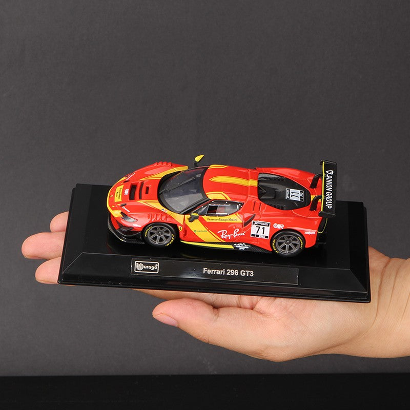 Bburago 1:43 Porsche 963 Modelo de Carro 24h Le Mans Miniatura de Liga Veículos de Brinquedo Diecast Voiture Coleção de Presente