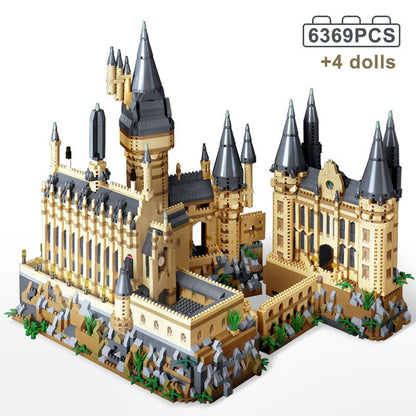 Micro Blocos Cidade Criativa Castelo Mágico Medieval Série Arquitetura Escola Palácio Modelo Blocos de Construção Presentes Brinquedos de Montar para Crianças