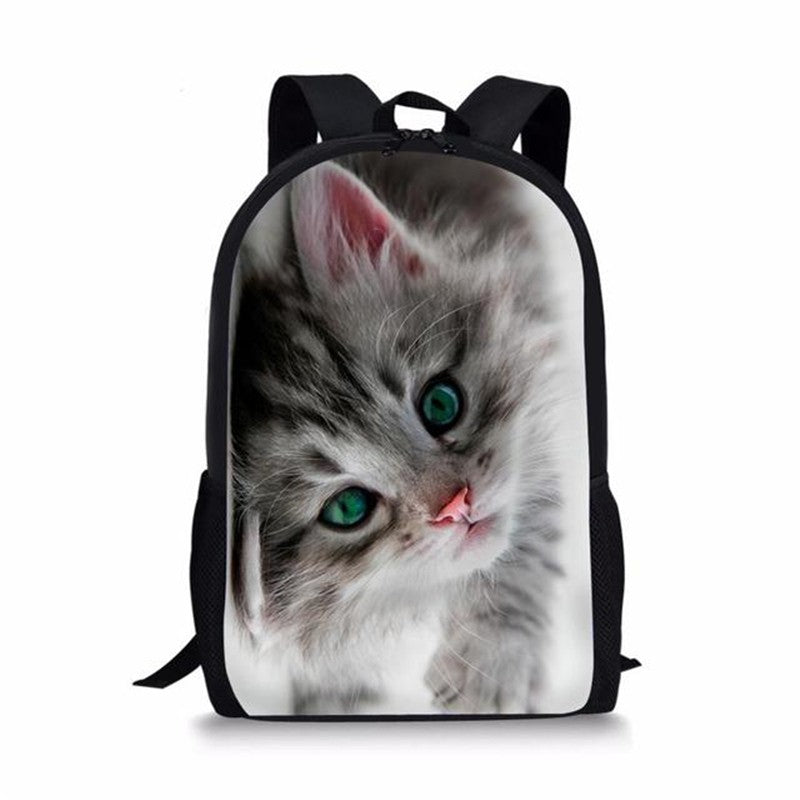 Trendy Popular Cat Notebook Backpacks pupil School Bags 3D Print Oxford Waterproof Boys/Girls Laptop Backpacks