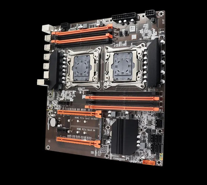 MOUGOl X99 Dual CPU Gaming Motherboard DDR4 M.2 NVME USB3.0 E-ATX LGA2011-3 Support Xeon E5 2680 V4 CPU Server Motherboard