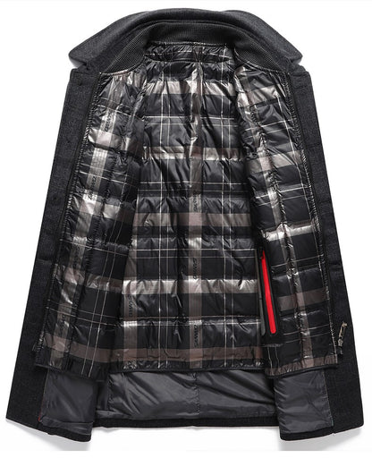 2024 New style Men's Woolen Coat Winter Classic Casual Overcoat Mens high quality Thicken trench coat men full size M-4XL