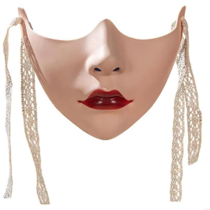 Y88A Mechanical Half Face Mask Masquerade Mask for Womens Men Aesthetics Mask Gifts