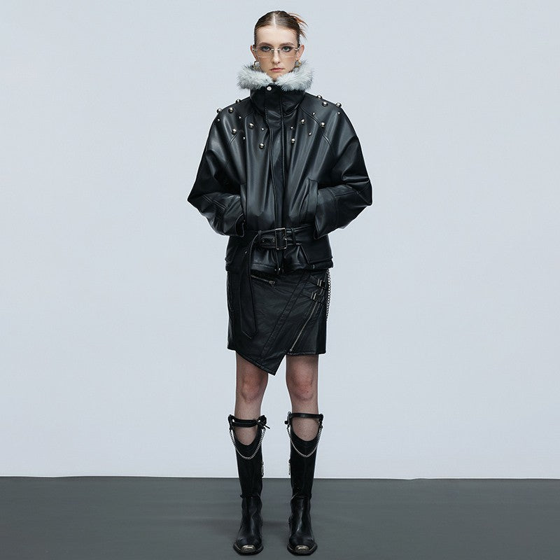 LUZHEN Winter Fashion High Quality Reversible Design Fur Liner Warm Leather Parka Men Original 2025 New Niche Padded Coat JY4797