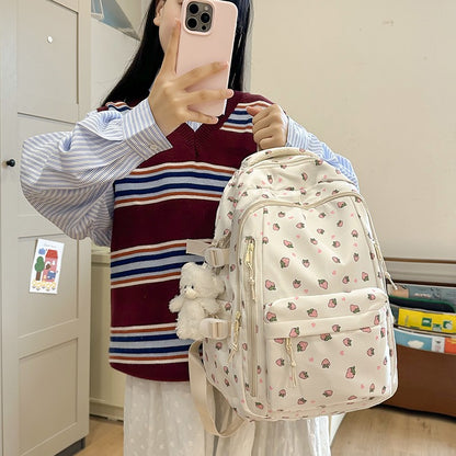 Mochila Bonitinha para Meninas Moda Bolsa Escolar Grande Capacidade Bolsa Escolar para Estudantes Bolsa de Armazenamento de Viagem Portátil para Crianças Bolsa de Praia