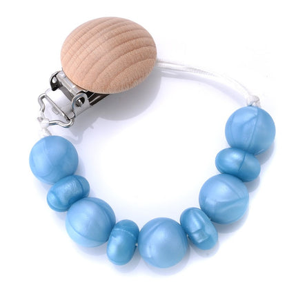 New Silicone Beads Dummy Clip Holder Soother Pacifier Clips Chain for Baby Teething Toys Chew Gifts Accessories BPA Free