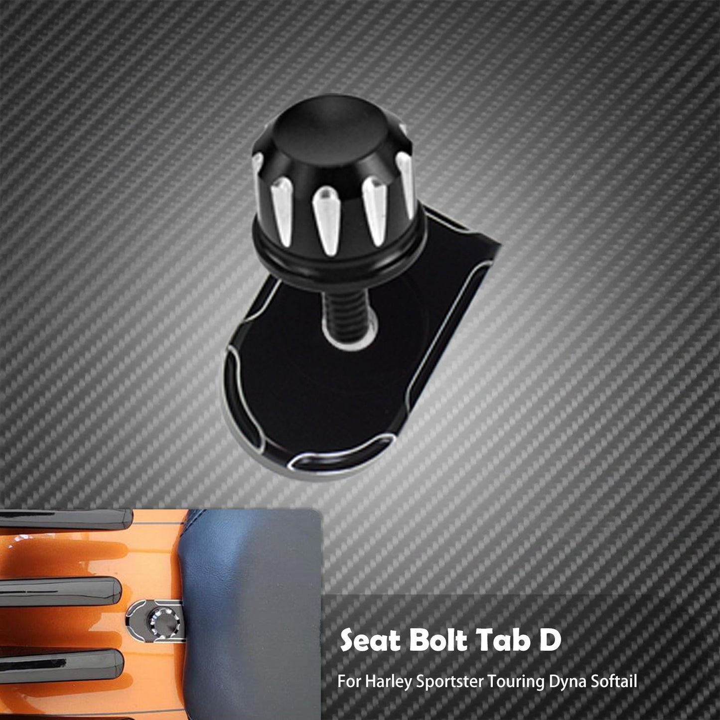 Universal Motorcycle Rear Fender Seat Bolt Screw Nut Tab Kit Mount Knob Cover For Harley Dyna Sportster XL Touring FLHR Softail