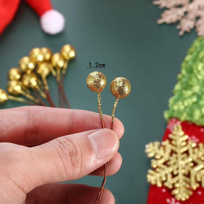 30/50Pcs Mini Artificial Berry Christmas Decor Xmas Tree Ornaments for Home Decor Navidad New Year DIY Garland Gift Accessories