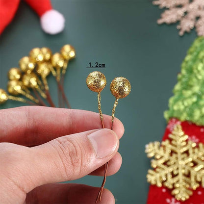 30/50Pcs Mini Artificial Berry Christmas Decor Xmas Tree Ornaments for Home Decor Navidad New Year DIY Garland Gift Accessories