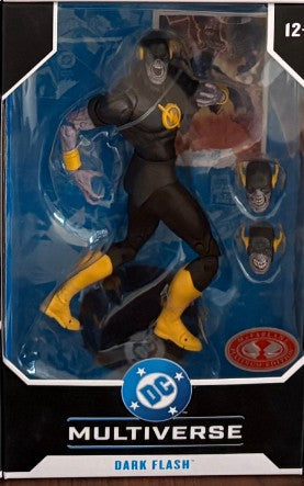 McFarlane Toys Dark Flash/Batman (DC Rebirth)/Máscara Negra como Batman, Boneco Articulado de 18cm, Kit de Garagem Modelo DC Multiverse