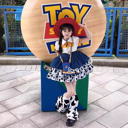 une 1st DayToy Woody, Jessie, and Buzz Lightyear Cosplay Dresses, Halloween Carnival Stage Performance Costumes, Lolita