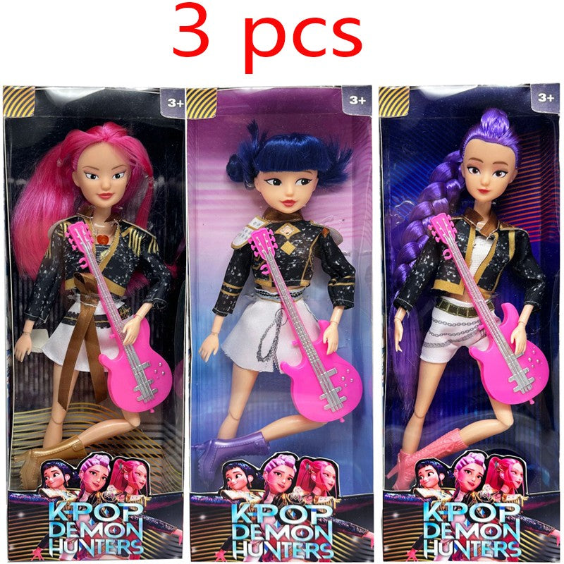 NOVAS Bonecas de Brinquedo Kpop Demon Hunters Bonecos de Ação Rumi Mira Zoey Lindas Princesas Bonecas para Meninas de Plástico Brinquedo DIY para Meninas