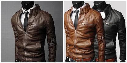 MRMT 2025 Brand New Men's  Motorcycle Leather Jacket Slim Men Leather Jacket Outer Wear Clothing For Male Garment Man Jackets