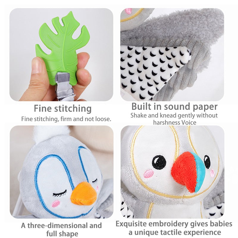 Chocalhos de Bebê Móbiles Desenho Animado Sino Animal Brinquedo Crianças Educação Precoce Desenvolvimento Sensorial Aperto de Mão Coelho Pinguim Chocalhos Brinquedos Presente